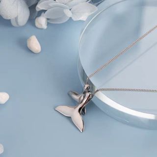 FREESHIP ĐƠN TỪ 99K Bạc 925- Dây chuyền bạc nữ đuôi cá heo song đôi D05