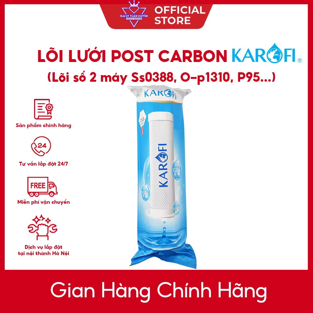 Bộ 3 Lõi lọc nước Karofi 1,2,3 chính hãng, dùng cho máy S-S038, U95, O-P1310, P95, D52...