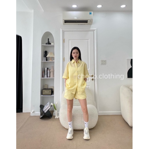 Set bộ somi sọc tay ngắn trendy năng động hè 2022