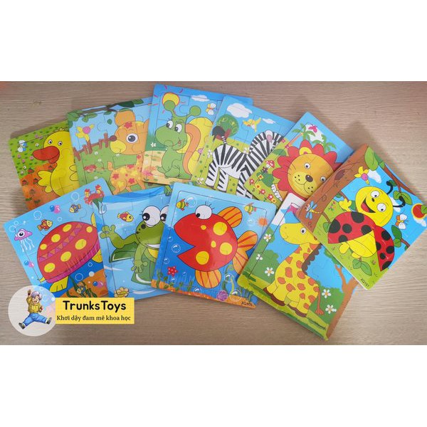 Đồ chơi Tranh ghép gỗ 2D các con vật