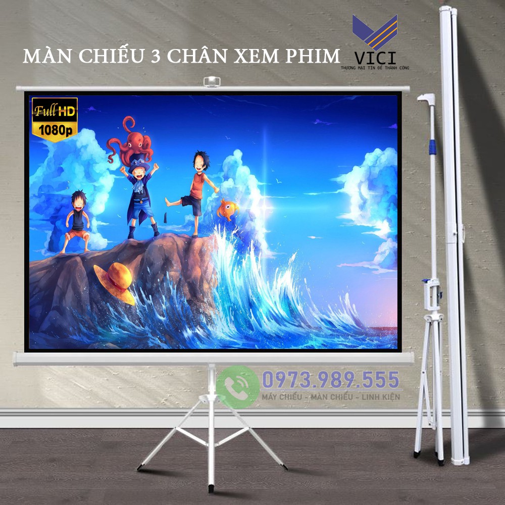 Màn Chiếu 3 Chân 100inch Di Động, Thiết Kế Chân Chắc Chắn Tiện Lợi Cho Việc Di Chuyển Nhiều Địa Điểm Khác Nhau