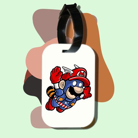 Thẻ hành lý cho túi xách balo du lịch in hình Super Heroes Captain Mario (nhiều màu)