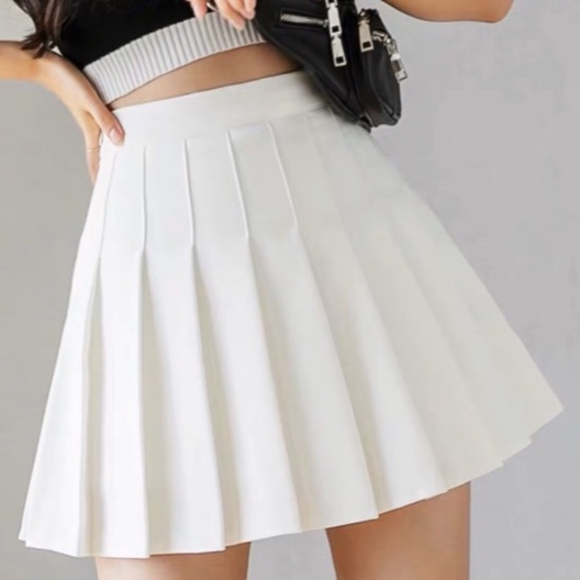 Chân váy TENNIS TRẮNG trơn có quần trong