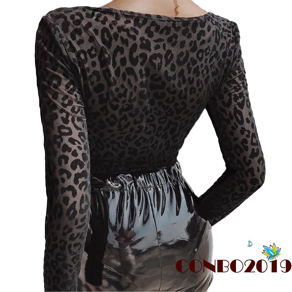 Áo liền quần họa tiết da báo thời trang quyến rũ cho nữ