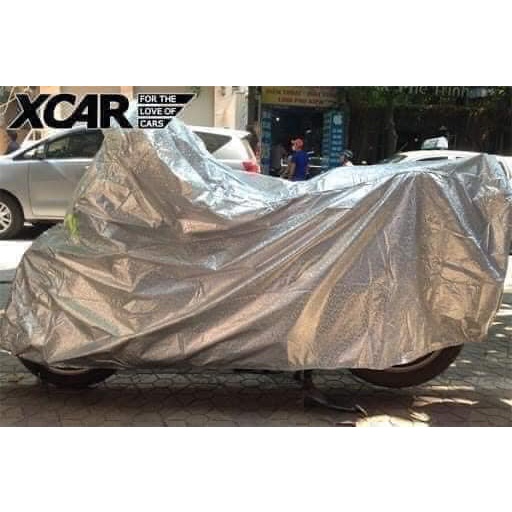 Bạt trùm phủ xe máy phản quang 2 lớp chống nắng mưa phù hợp cho tất cả các dòng xe máy (Loại dày)