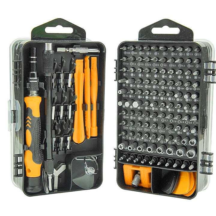 Bộ tô vít đa năng 115 chi tiết đầu vít khác nhau chuyên dụng dùng để sửa chữa laptop, đồng hồ điện thoại H1991