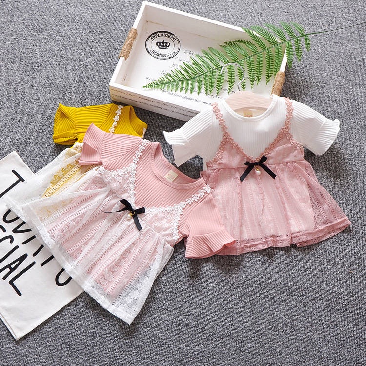 Bộ đồ bé Đầm Công Chúa Mùa Hè 2018 Cho Bé Gái 6 Tháng - 2-3 Tuổi
