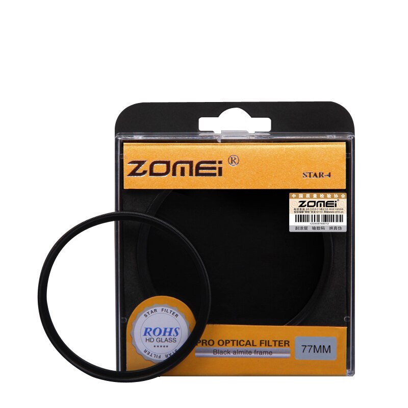 Zomei Star Line Star Filter 4 6 8 49 52 55 58 62 67 72 77 82mm For Canon Nikon Sony Dslr Camera