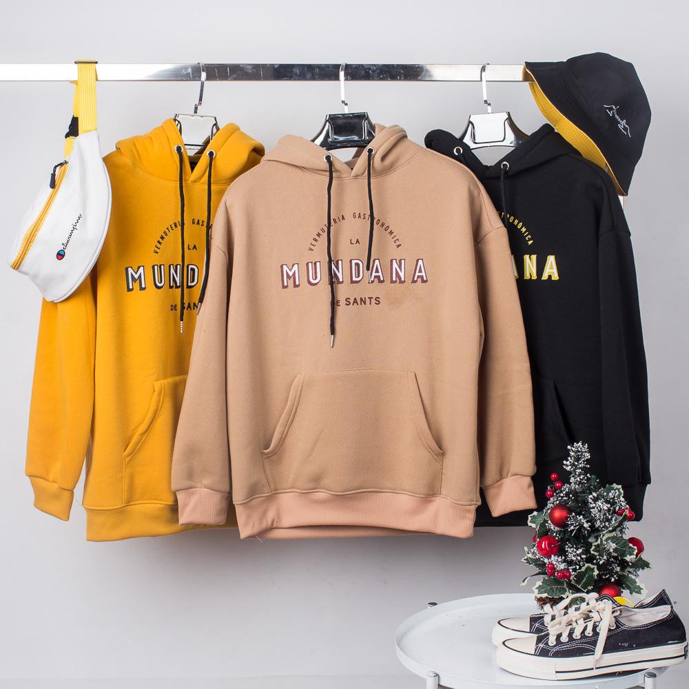 Áo Hoodie Mundana City Cycle Áo Hoodie nỉ bông in hình Unisex Hàn Quốc