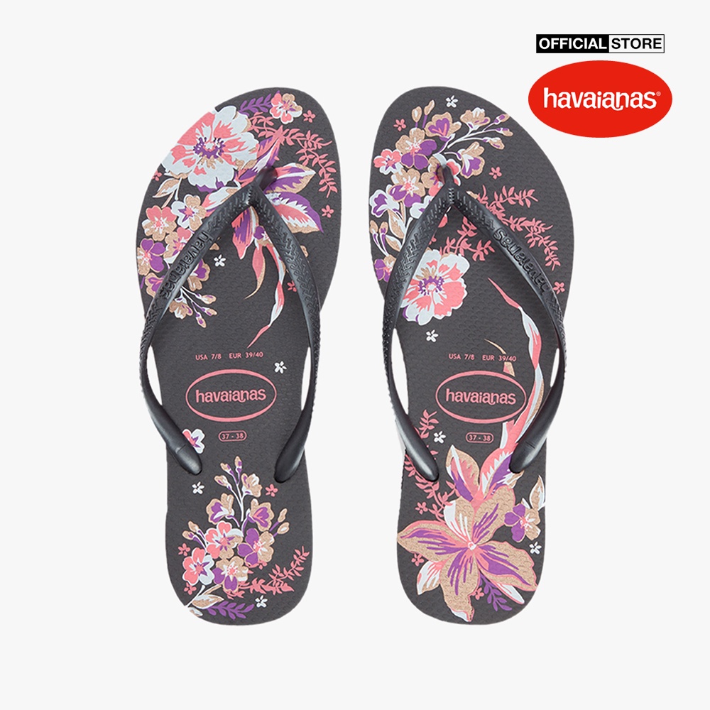 HAVAIANAS - Dép nữ Slim Organic II Tropical Flower 4146337-0090