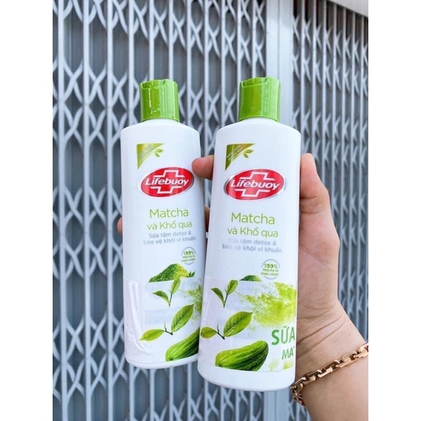 Sữa tắm lifebouy matcha khổ qua, than hoạt tính,trà phúc&amp;muối lộc