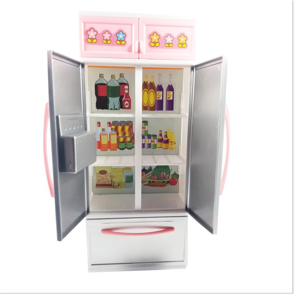 Đồ Chơi Tủ Lạnh Hello Kitty Màu Hồng Có 2 Ngăn, Có Tiếng Nấu Ăn, Chất Liệu An Toàn, Cho Bé Chơi Đồ Hàng Simbatoy99