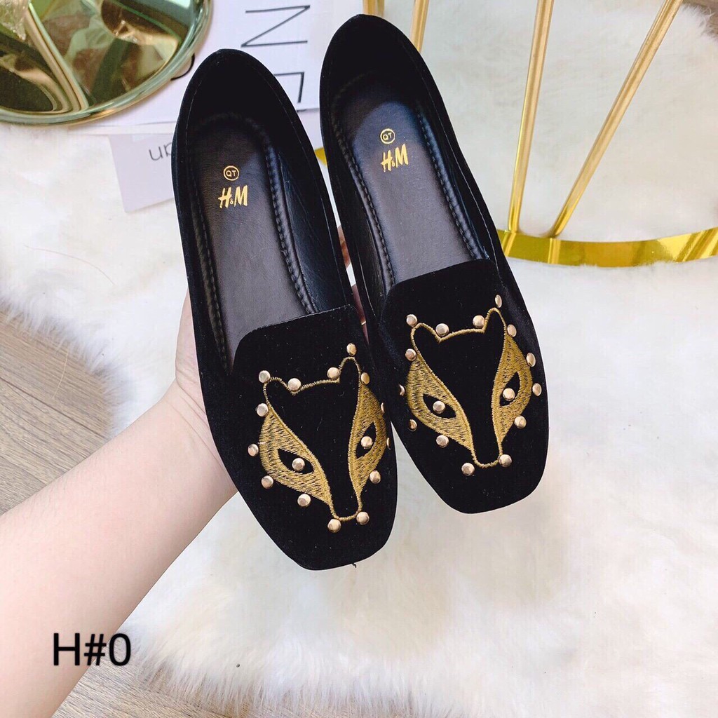 Giày bệt da nhung hồ ly | BigBuy360 - bigbuy360.vn