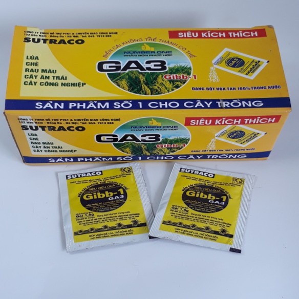 [SIEURE] Combo 2 gói thuốc tăng trưởng cây trồng và kích nảy mầm Gibb-1 GA3 1g hàng đẹp, phân phối chuyên nghiệp.