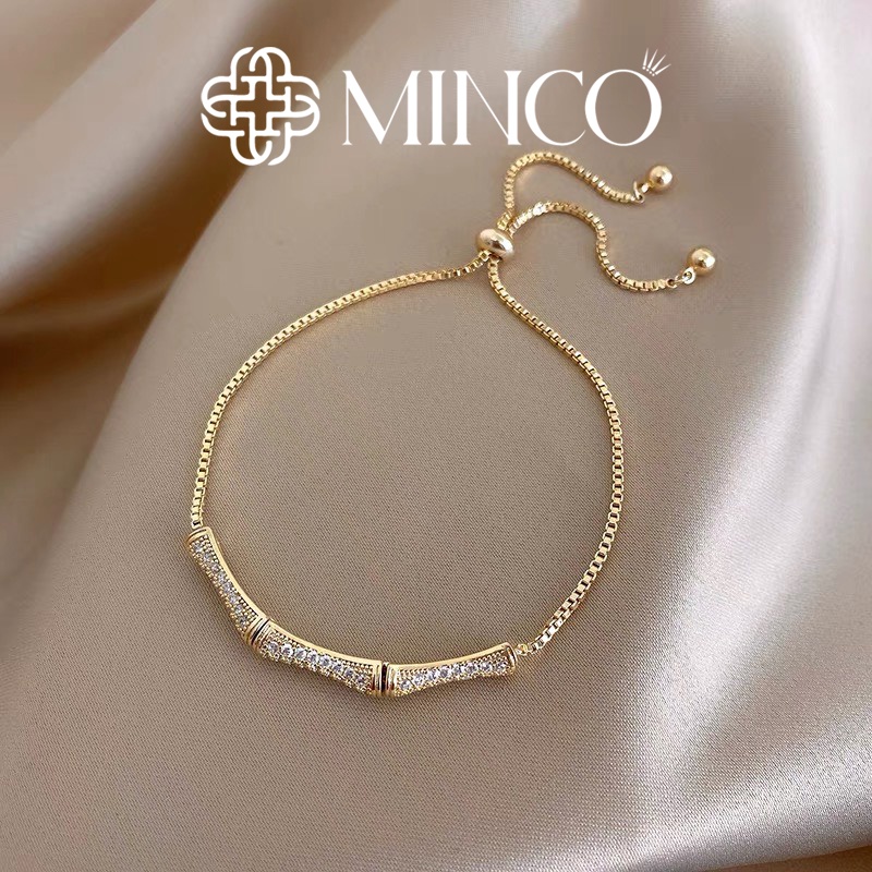 Lắc Tay nữ Minco Accessories Đốt Trúc vàng phụ kiện thời trang đẹp sang trọng và quý phái LT27