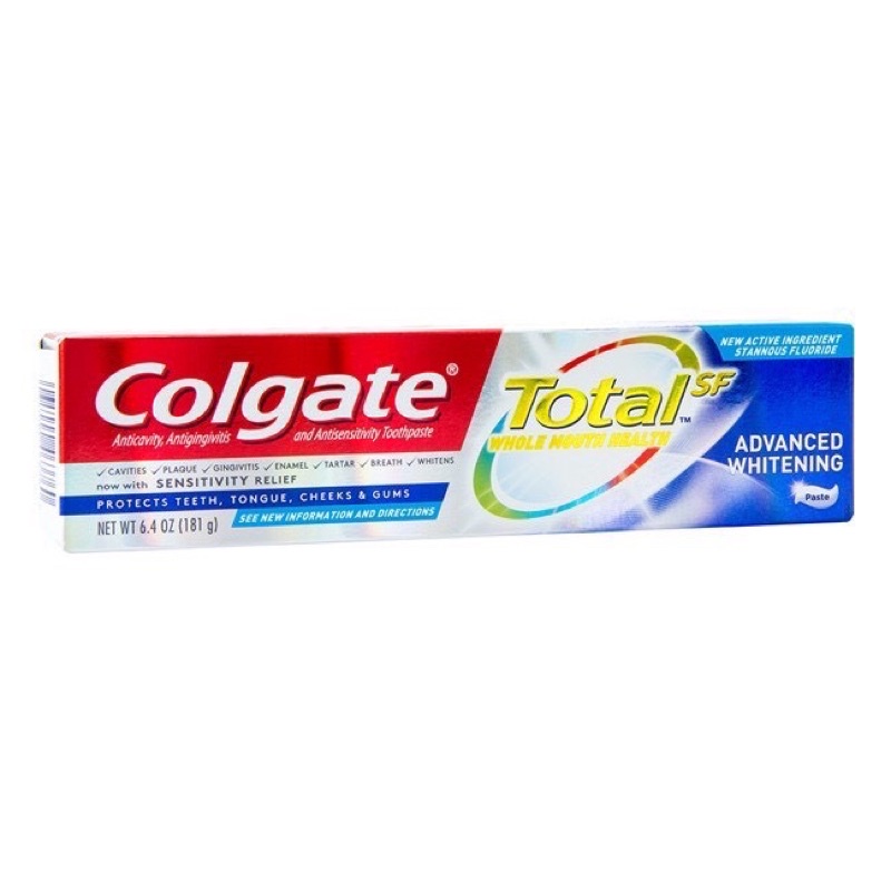Kem Đánh Răng Colgate Total Whitening - Mỹ - 181gr