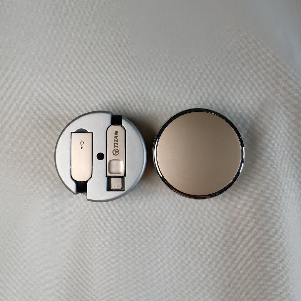 Sạc dây rút-Cáp sạc 3 đầu Titan 3 Trong 1 Chân & Micro-Hàng-Bảo Hành 12 Tháng