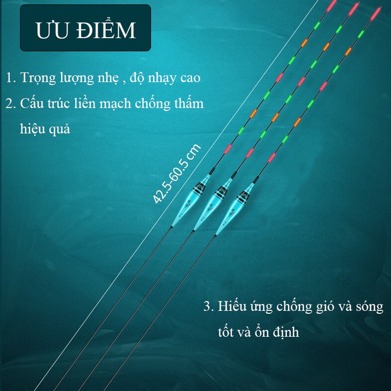 [Tặng Pin] Phao Câu Đài Ngày Đêm Kawasawa tăm phao đa dạng truyền thông tin siêu nhạy cao cấp PC-23