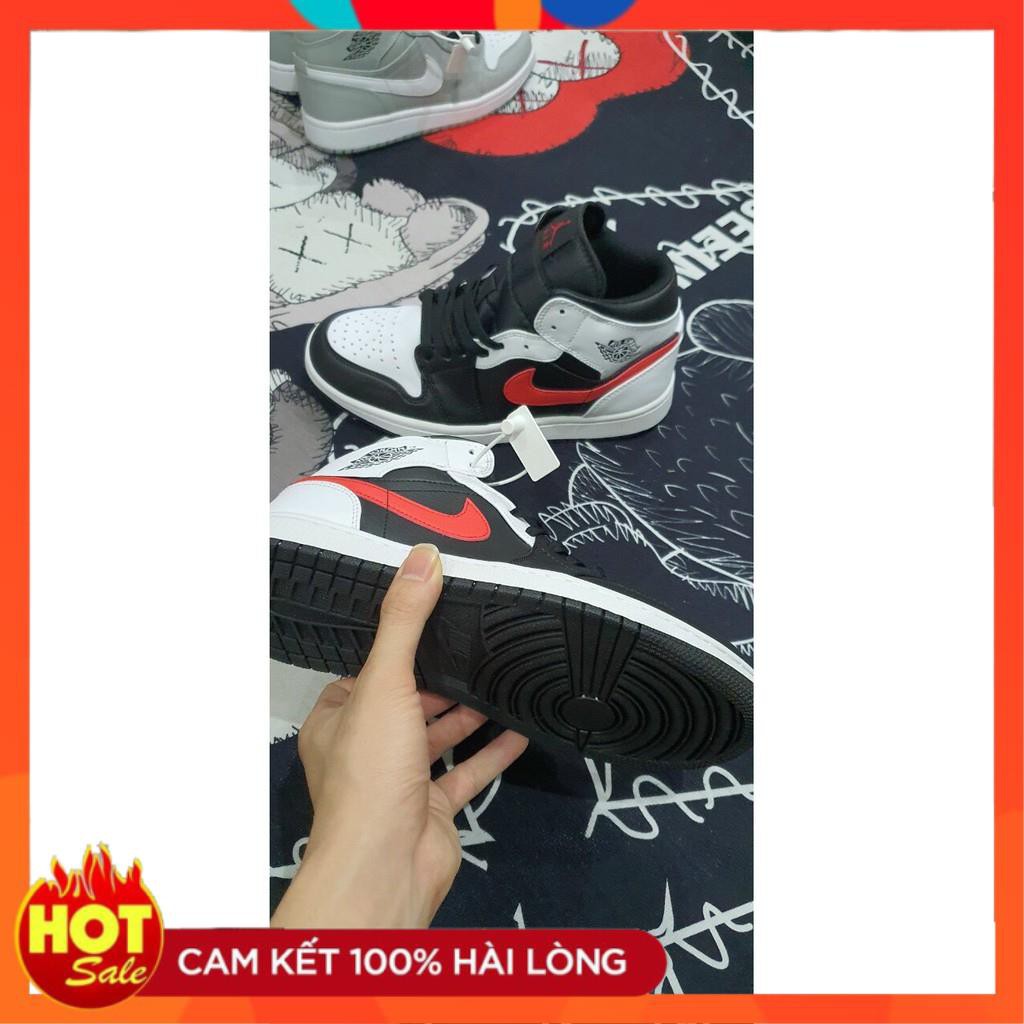 Giày Thể Thao Jordan MCK cao cổ Đen Trắng hàng cao cấp full box bill