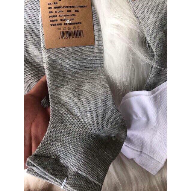 Set 10 Đôi Tất Nam Thông Hơi Kháng Khuẩn Xuất Nhật Cao Cấp,.