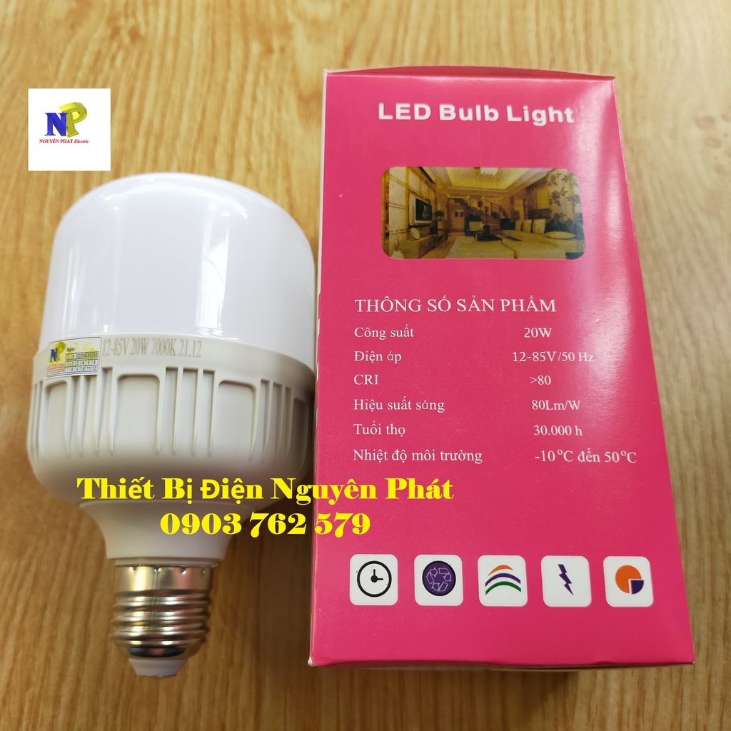 Đèn LED Kẹp Bình 12v - 85v Đuôi Đèn E27 Công Suất 20w - 30w - 40w