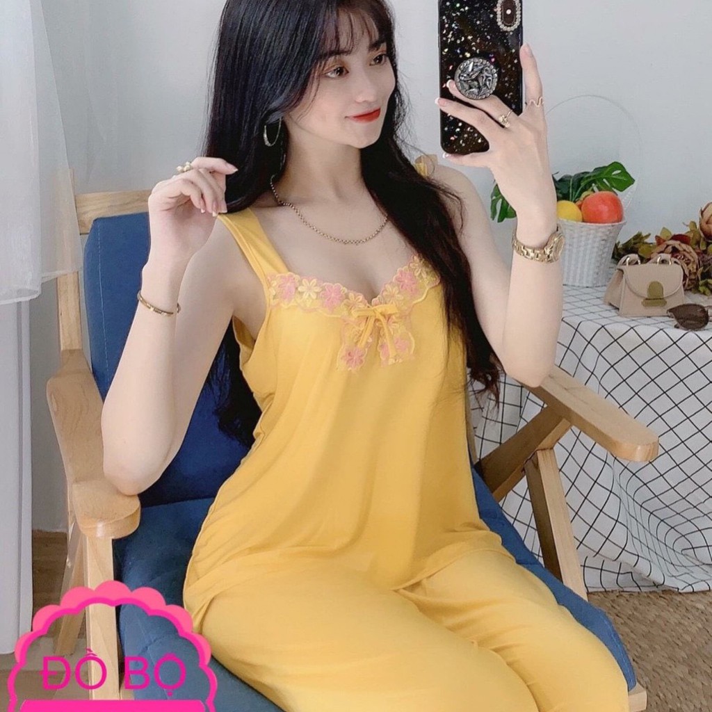 Bộ ngủ 2 dây 💖 FREE SHIP 💖  Đồ ngủ gợi cảm 2 dây xinh xắn, chất lụa mềm mượt, kiểu dáng quyến rủ | BigBuy360 - bigbuy360.vn