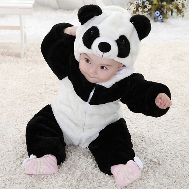 Set đồ liền thân hình gấu panda dễ thương cho bé