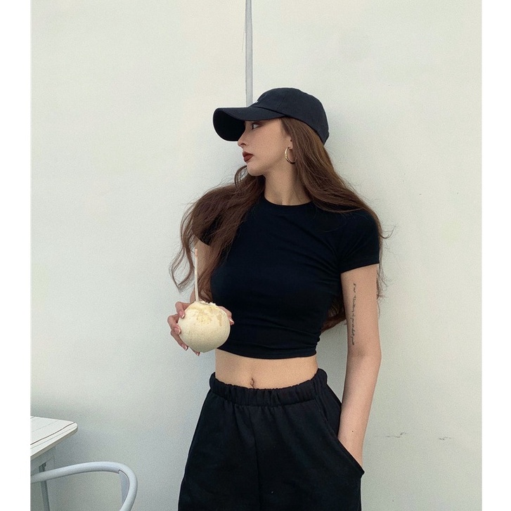 Cocory vn Áo Thun NgắN Tay DáNg Ôm (4 MàU)