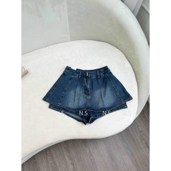 Quần váy jean xòe 2 tầng hàng QCL1