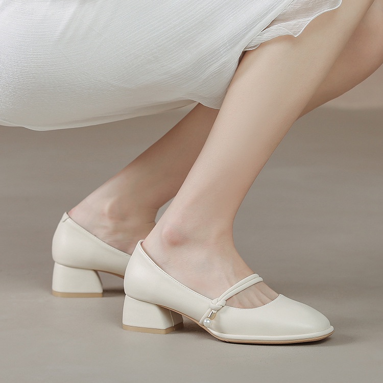 Giày Cao Gót Mũi Vuông Đế Mềm Thời Trang Công Sở Cho Nữ