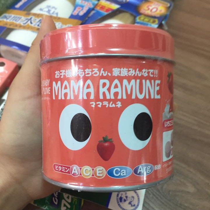 Kẹo Ăn Ngon MAMA RAMUNE - Kẹo Biếng Ăn Nhật Bản 200 Viên - myphamchinhhangladycare