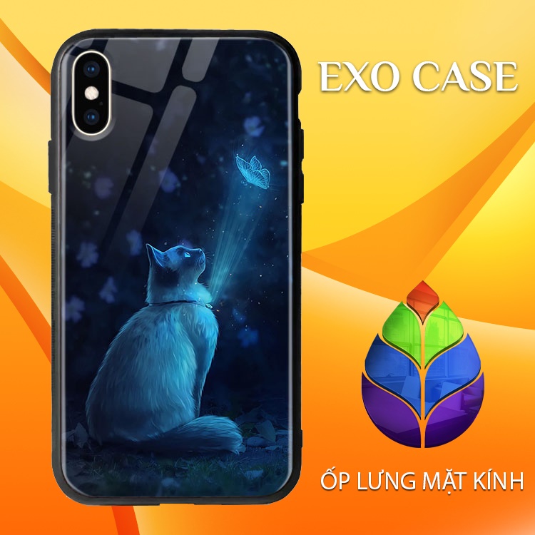 Ốp Kính Ip 5Se Hình Động Vật Đẹp Mê Hồn EXO CASE Cho Iphone 7/8/6/6S/Plus