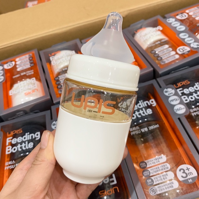 Bình Upis 180ml/260ml nhựa PES (ib chọn sz núm)