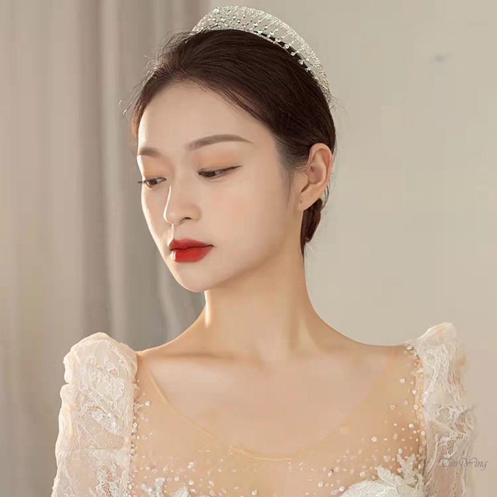 GETNOIVAS Vương miện cài tóc đính đá sang trọng khí chất cho cô dâu