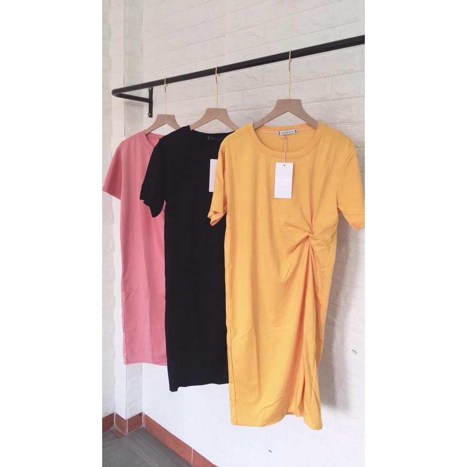 Váy suông có size xoắn eo xẻ dáng dài chất đẹp | BigBuy360 - bigbuy360.vn