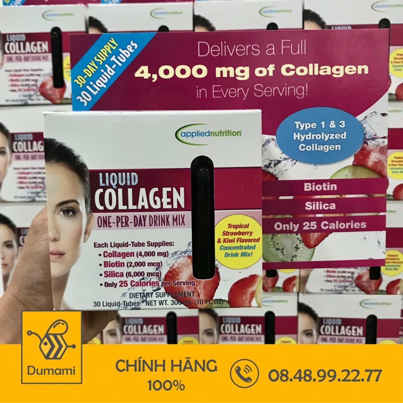 Nước Uống Đẹp Da LIQUID COLLAGEN - 30 Ống (Hàng Mỹ)