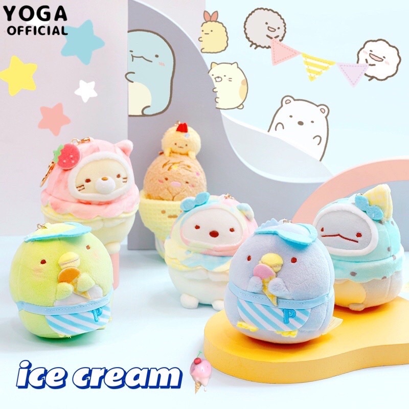 Móc khoá bông mềm Sumikko Gurashi ver icecream