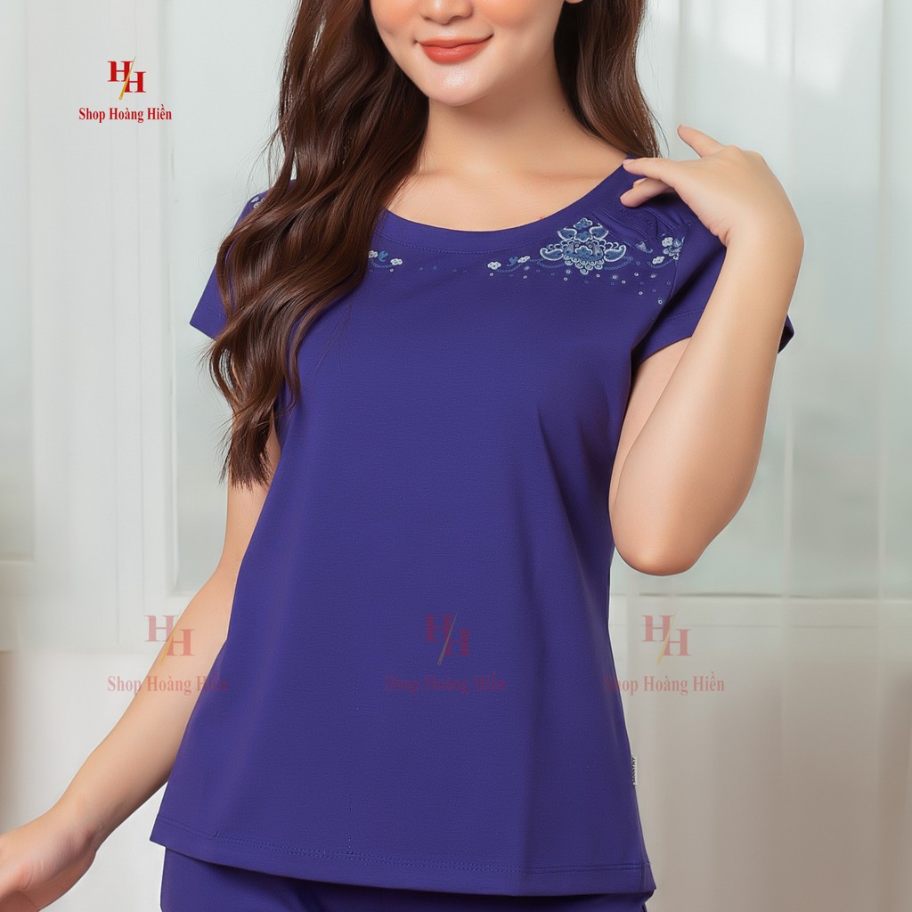 Đồ bộ trung niên bigsize đẹp - Bộ cotton cao cấp - chất vải loại 1 - Không nhăn không xù - Shop Hoàng Hiền t15