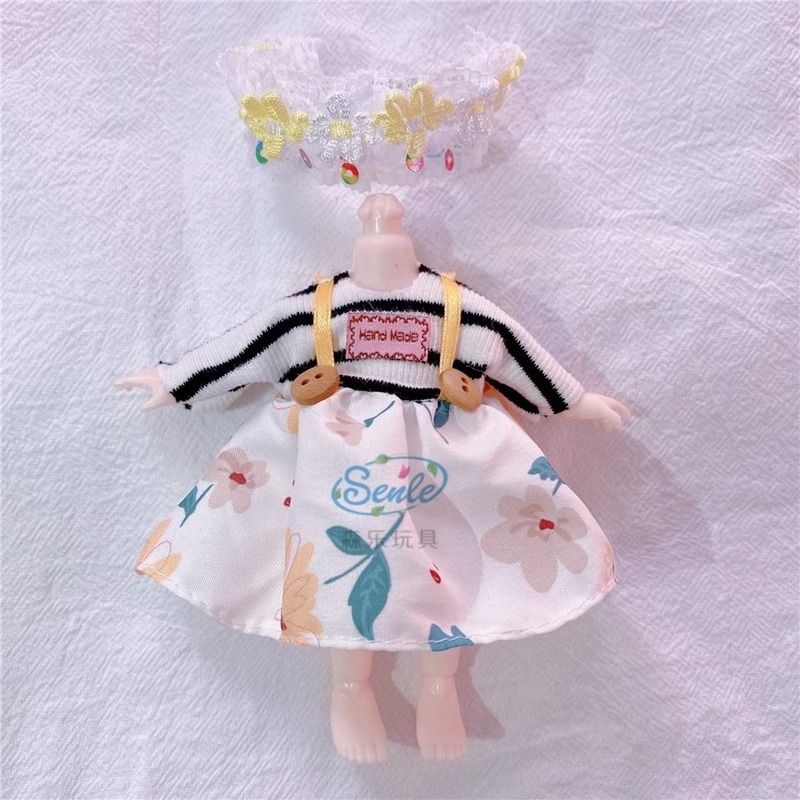 Bộ Quần Áo Thời Trang Cho Búp Bê 16cm Mới
