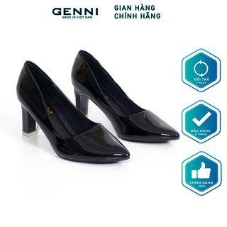 Giày cao gót trơn da bóng mika 5P GE448 - Genni