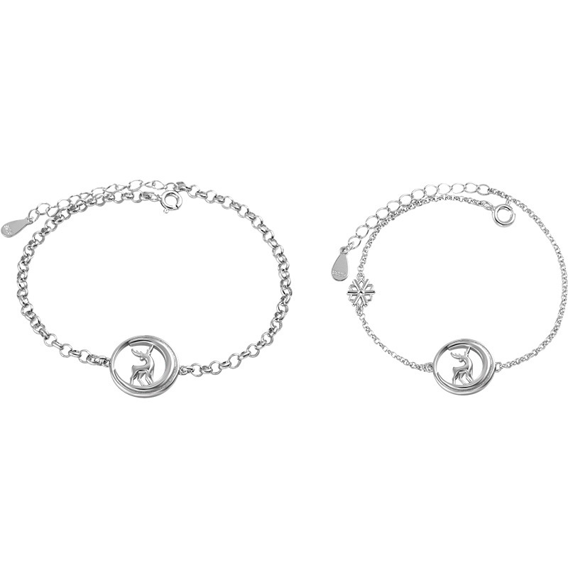 Vòng Tay Hình Sừng Hươu Rỗng Đơn Giản Cho Cặp Đôi