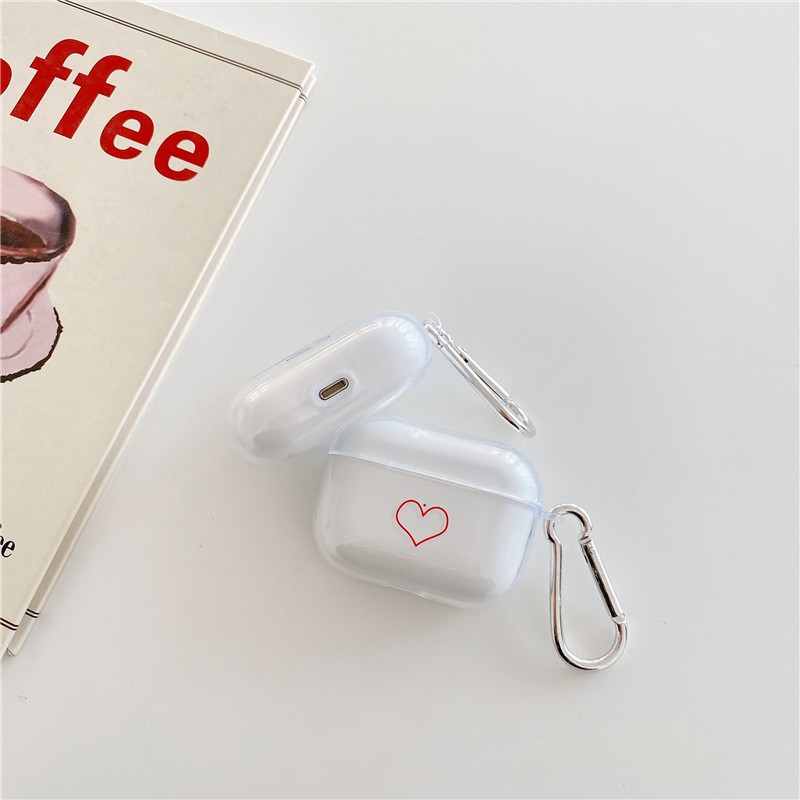 Vỏ hộp tai nghe không dây hình trái tim đơn giản cho AirPods Pro AirPods 1/2 | BigBuy360 - bigbuy360.vn