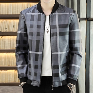 Áo khoác bomber chất liệu da thời trang nam tính
