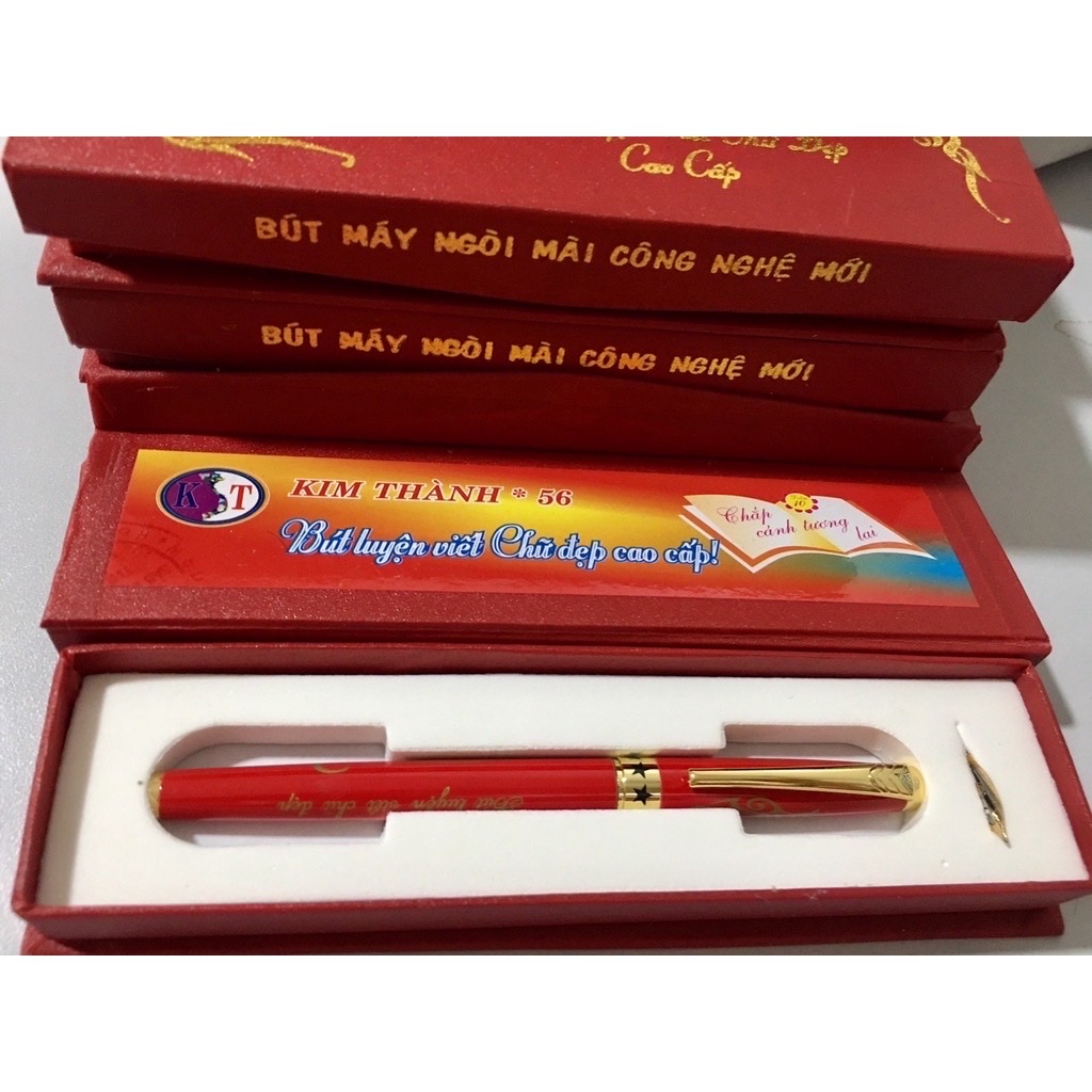 Bút máy luyện viết chữ đẹp Kim Thành 56, Bút máy luyện chữ đẹp học sinh nét thanh đậm ngòi mài cao cấp - Đức Huy Store
