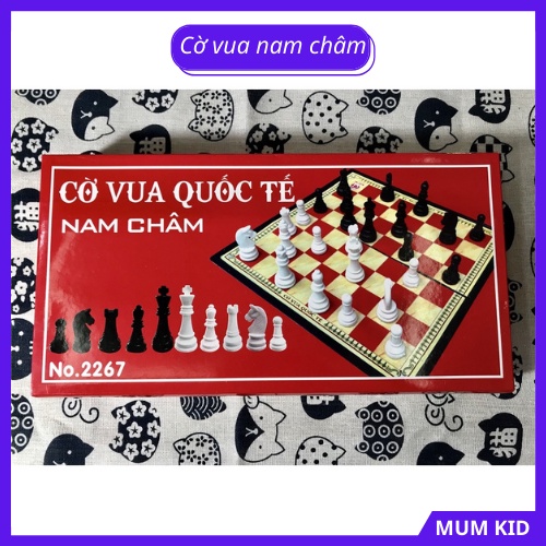 Bộ đồ chơi cờ vua nam châm gấp gọn 4 kích thước cho trẻ em, trẻ con, bé gái, bé trai. Trò chơi trí tuệ cho trẻ em
