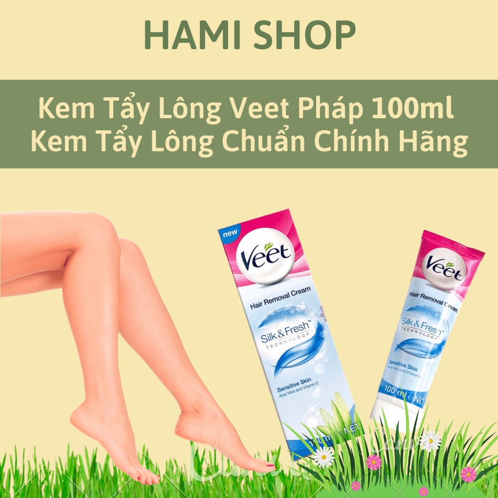 Kem Tẩy Lông Veet Pháp 100ml ⚡️𝑪𝒉𝒖𝒂̂̉𝒏 𝑪𝒉𝒊́𝒏𝒉 𝑯𝒂̃𝒏𝒈 ⚡️ Kem Tẩy Lông Chuẩn Chính Hãng