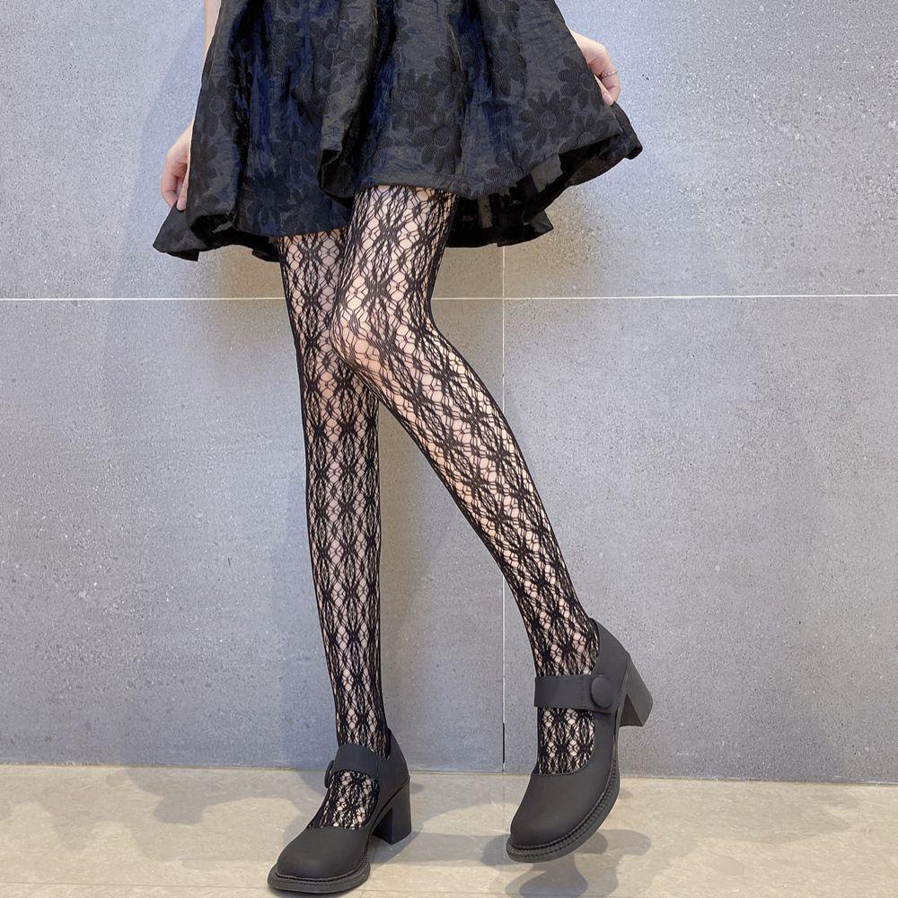 NICKOLAS Quần Tất Lưới Không Đường May Phong Cách Lolita Thời Trang Cho Nữ