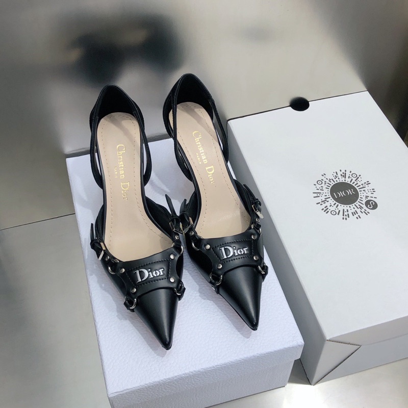 Giày cao gót quai hậu mũi nhọn thương hiệu Dior CD cao cấp mẫu 2022