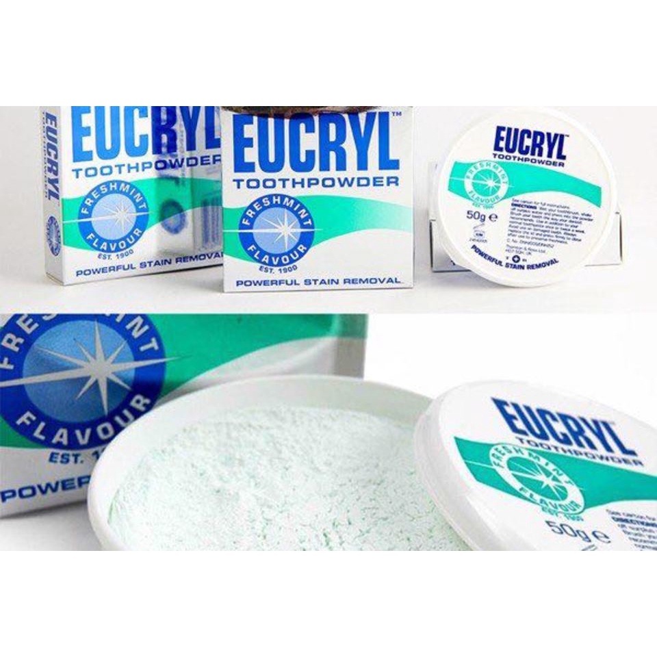 [HB Gift] Bột Đánh Răng Tẩy Trắng Eucryl Toothpowder 50g