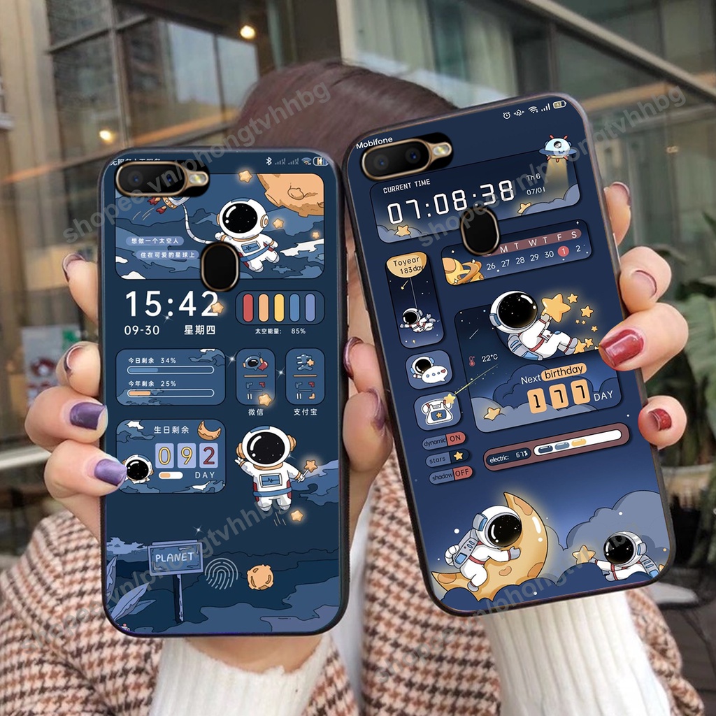 Ốp lưng Oppo A5s / A7 / F9 / A12 / Realme 2 Pro phi hành gia hoạt hình 3D cute giá rẻ